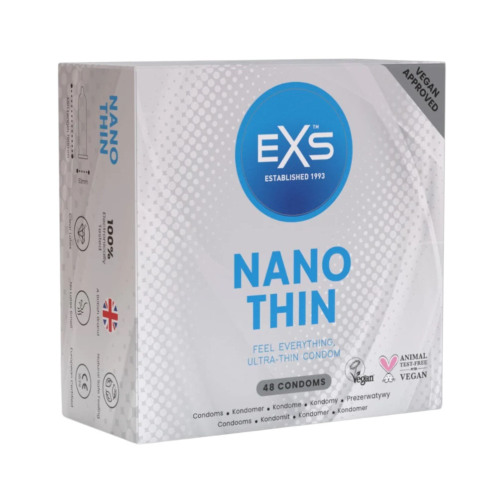 EXS Nano Vegan Latex Thin Condoms 48 pcs.