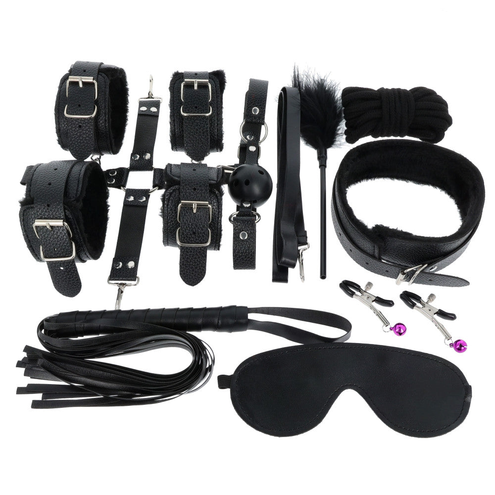 8 Piece Bondage Kit Black