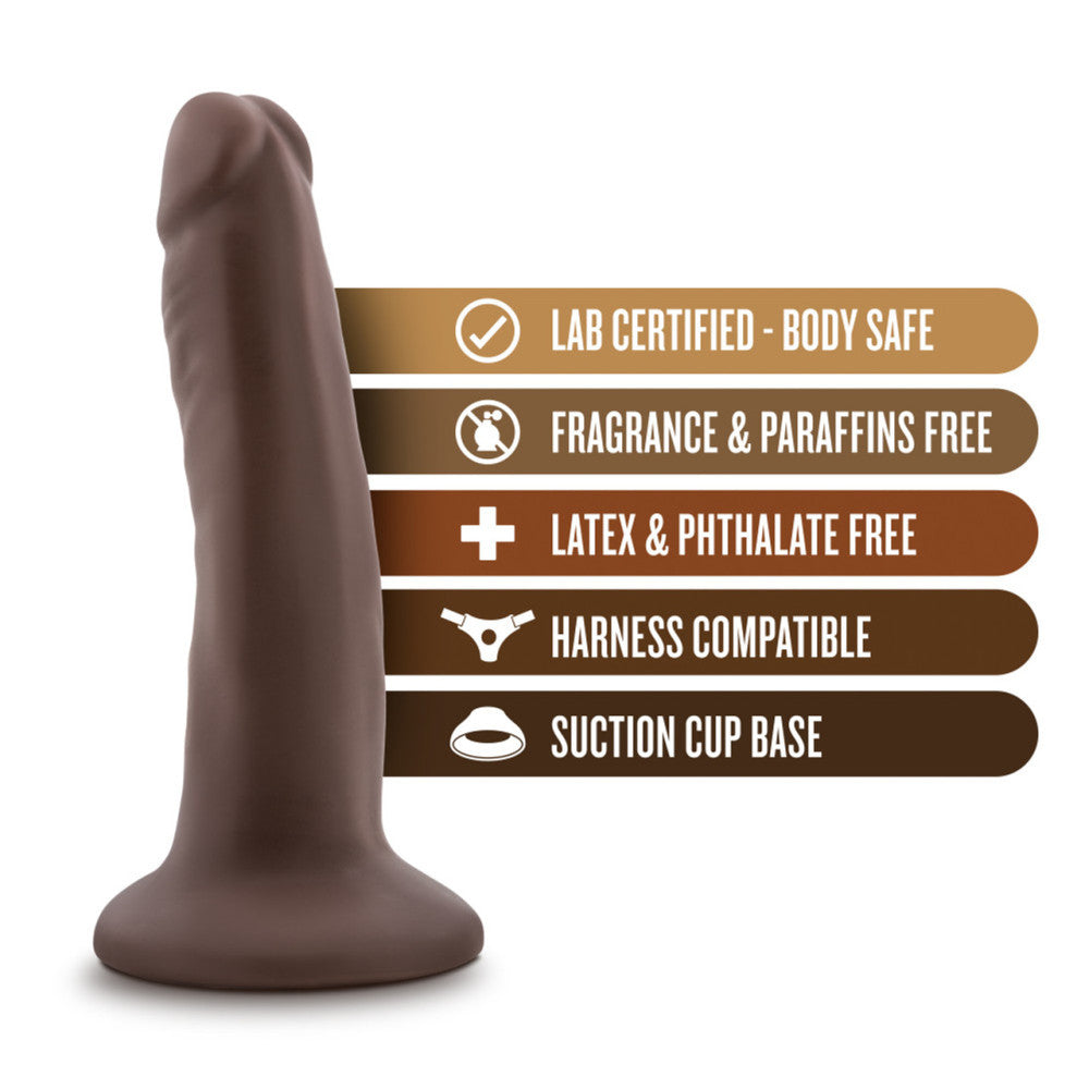 A small realistic dildo Dr. Skin 5.5" chocolate