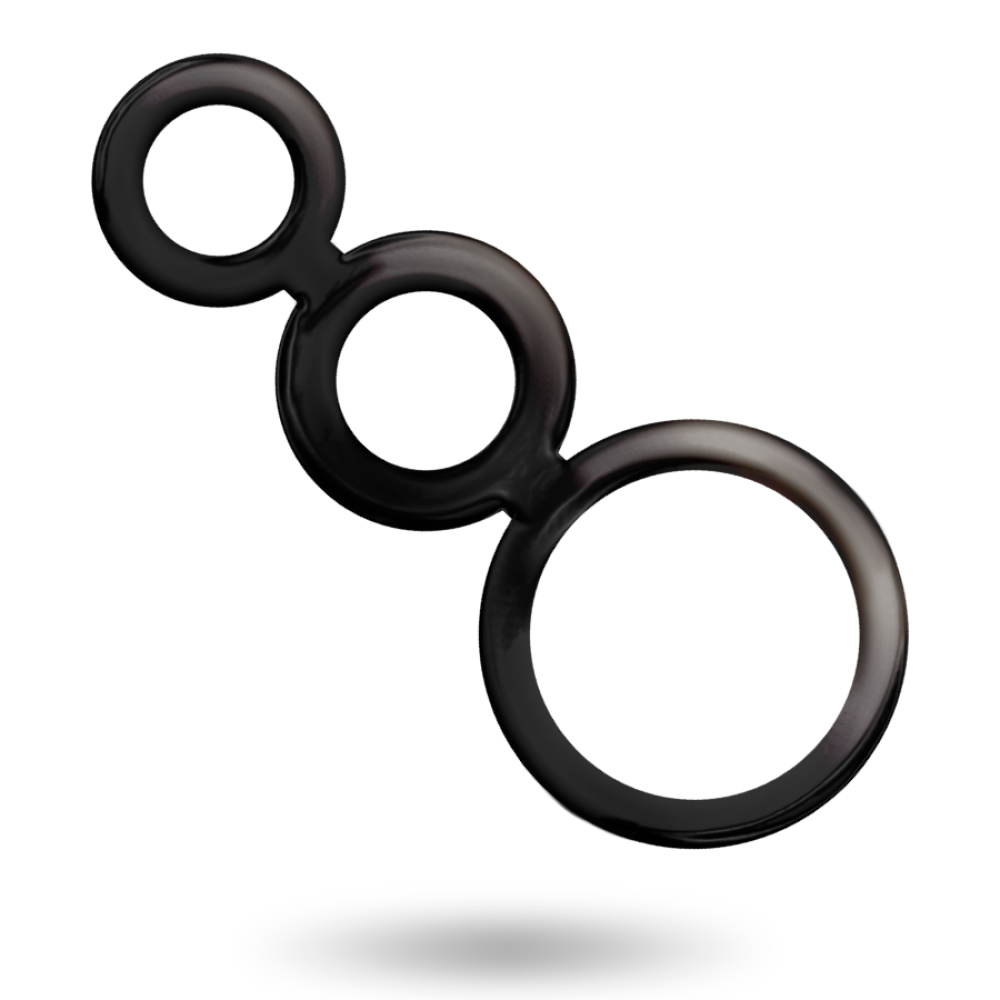 Addicted Toys triple penis rings black