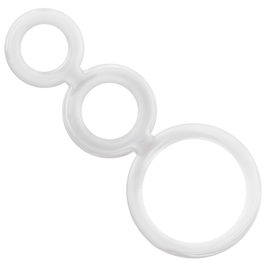 Addicted Toys triple penis rings transparent