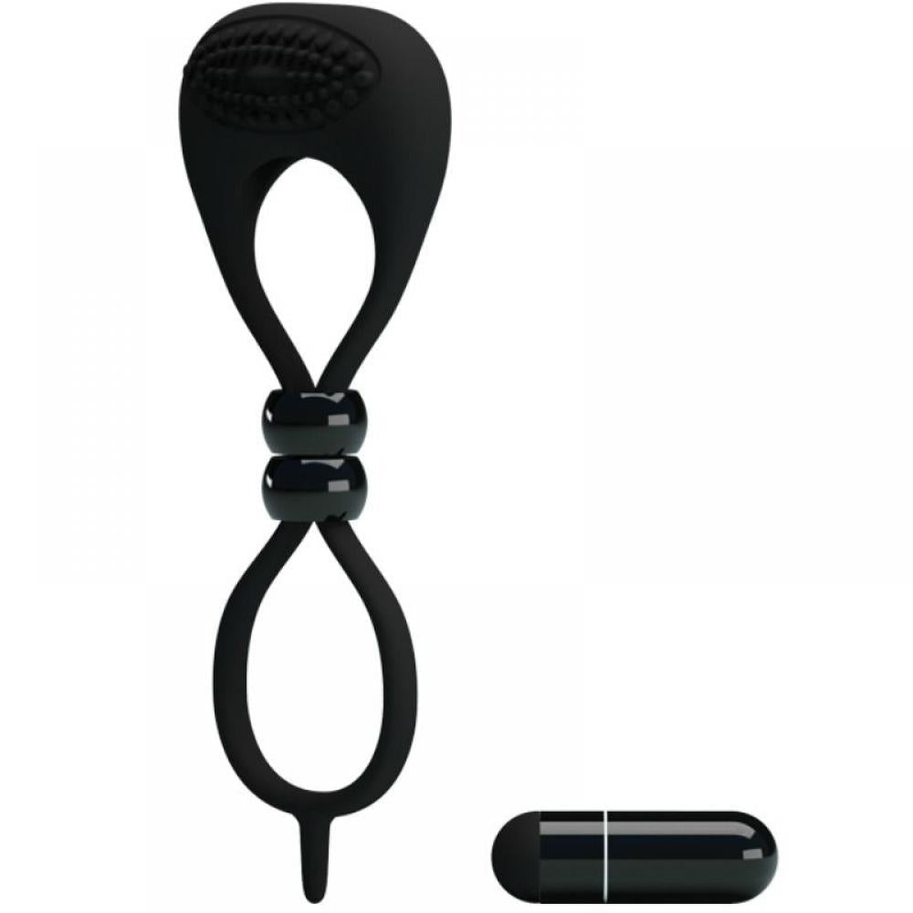 Adjustable Vibrating Double Cock Ring Silicone Locker