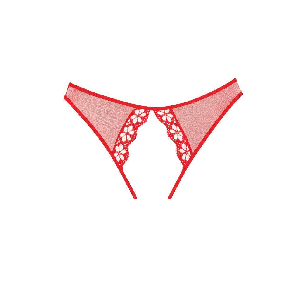 Mirabelle Crotchless Panties Red