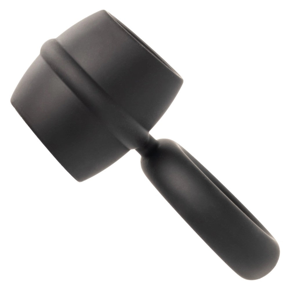 Alpha Dual Magnum Cock Ring Silicone Double Fastener Black