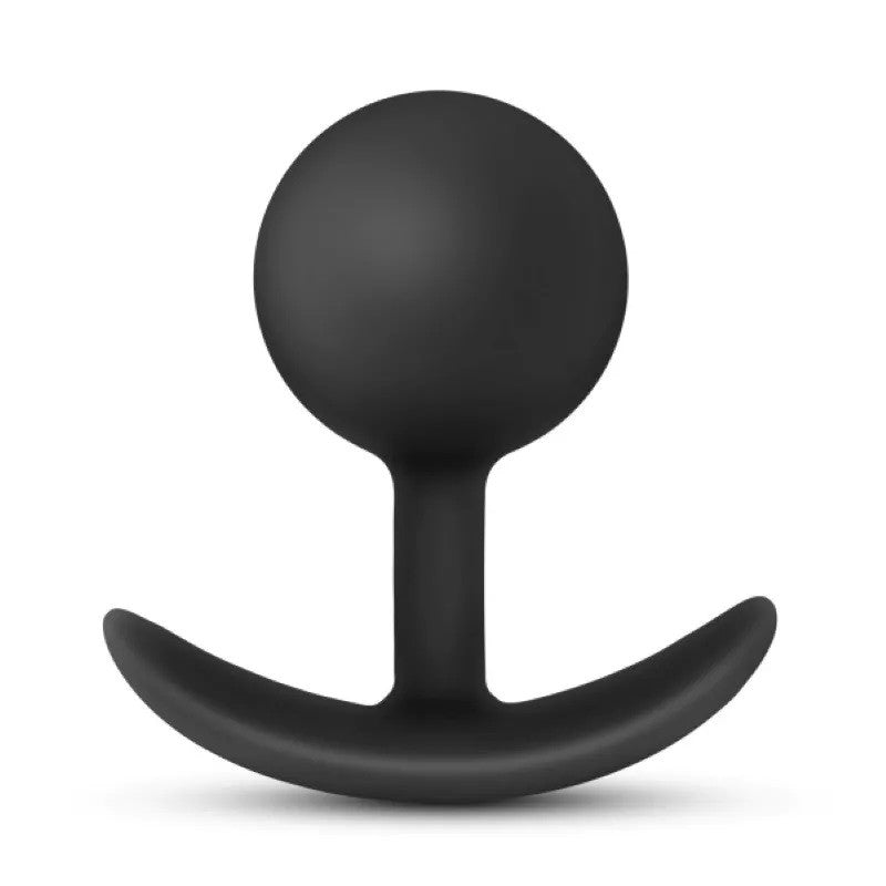 Anal Adventures Silicone Butt Plug with Vibra Ball