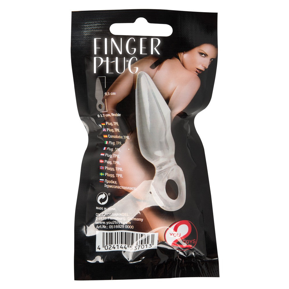 Anal Finger Butt Plug transparent