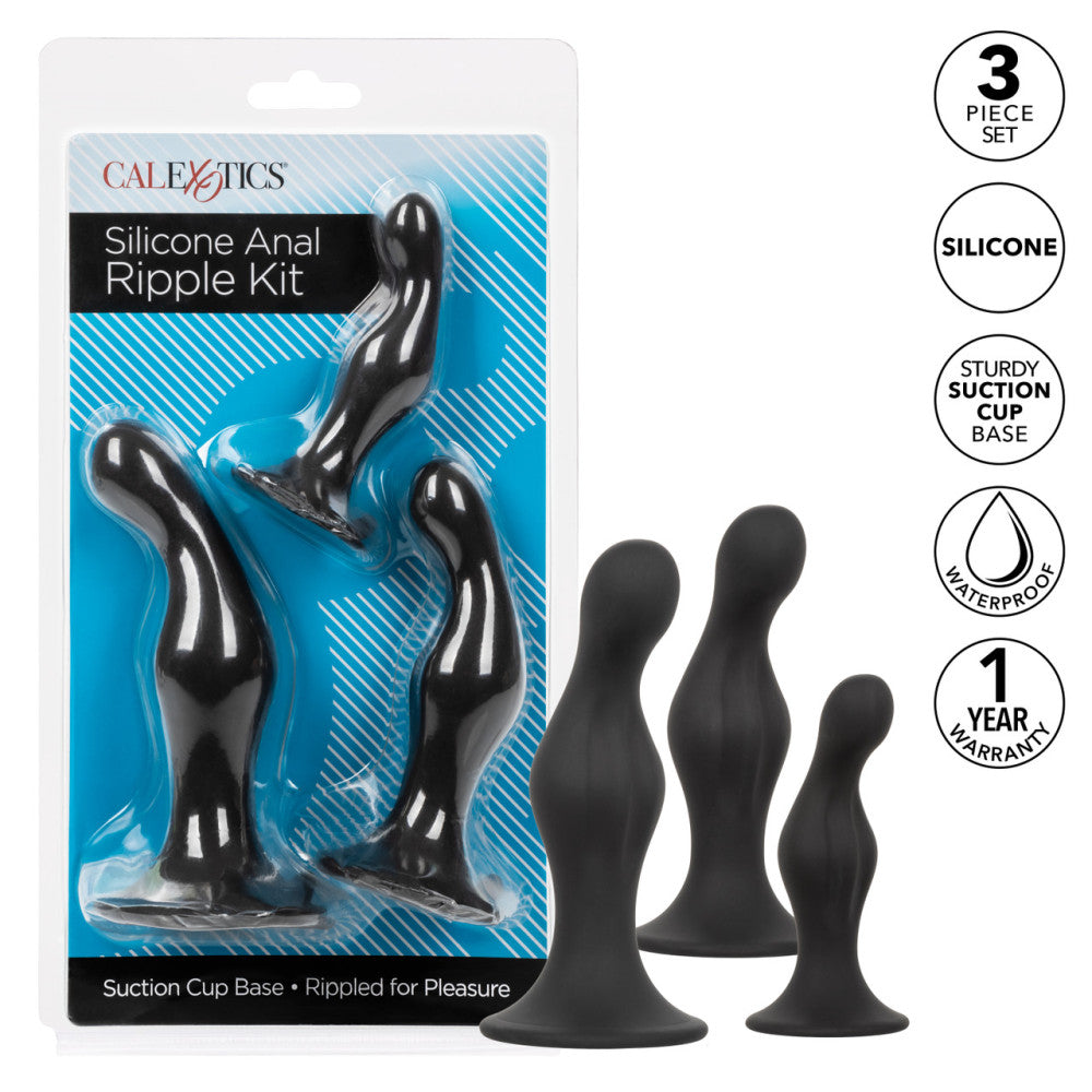 Anal Ripple Kit Silicone Anal Stimulators Set of 3 pcs