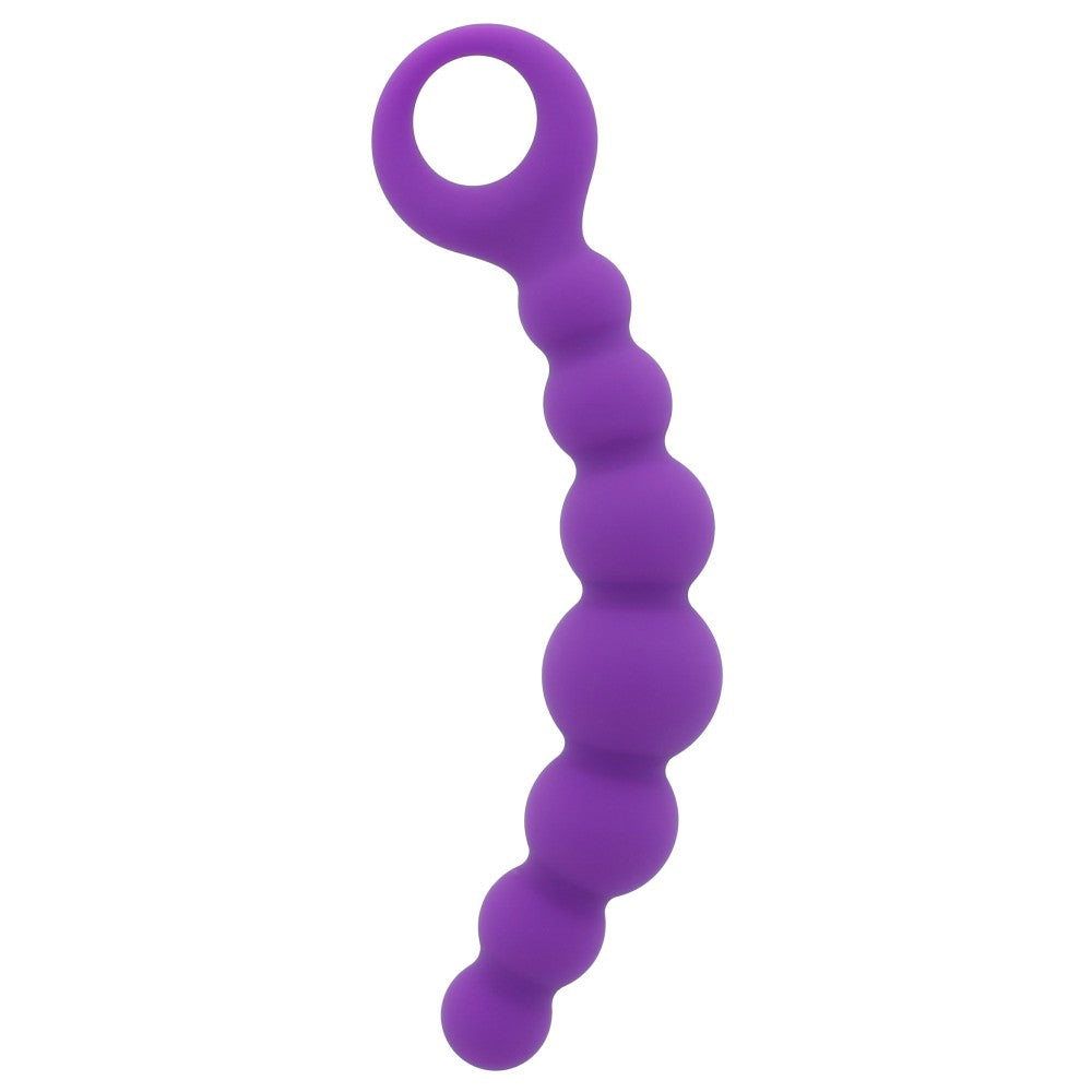 Anal beads stimulator made of honey silicone Bubble Chain purple