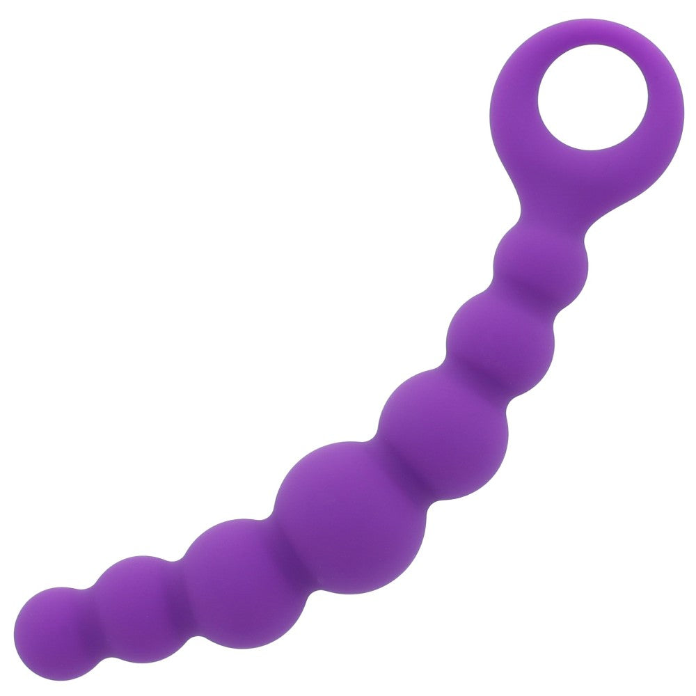 Anal beads stimulator made of honey silicone Bubble Chain purple