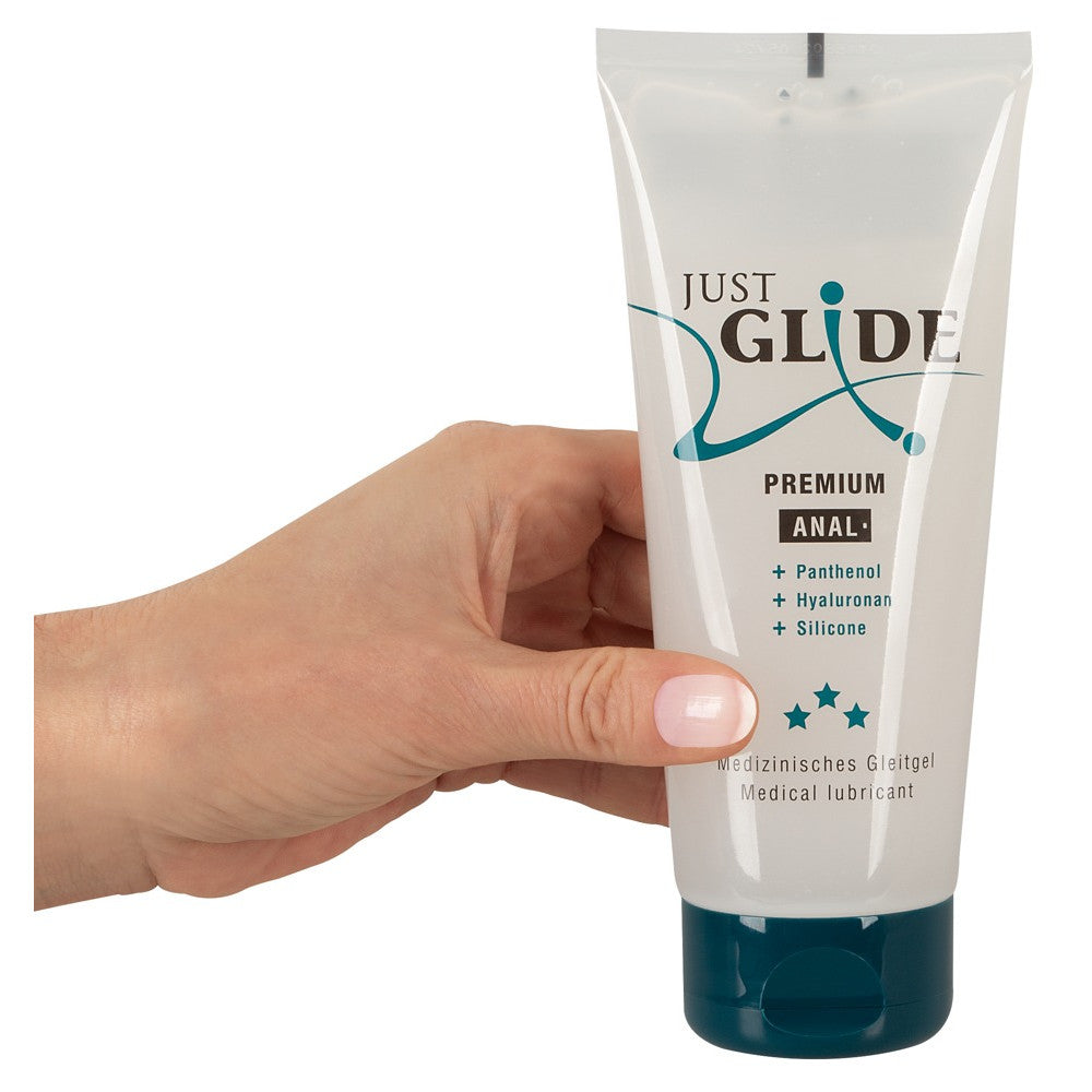 Anal lubricant with panthenol, hyaluronic and silicone Just Glide Premium Anal 200 ml.