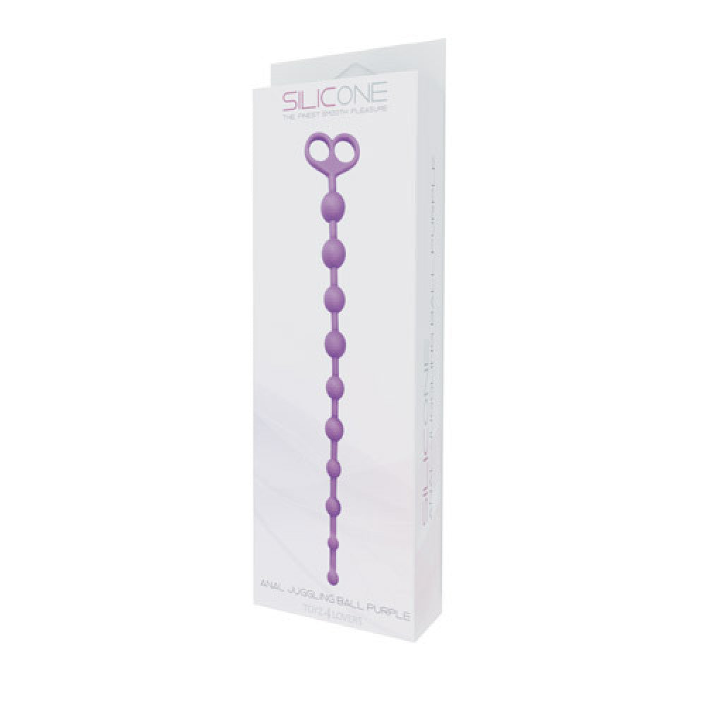 Anal rosary beads made of medical silicone Juggling Purple