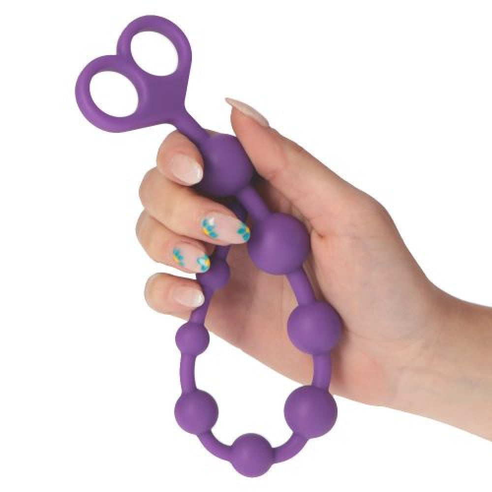 Anal rosary beads made of medical silicone Juggling Purple