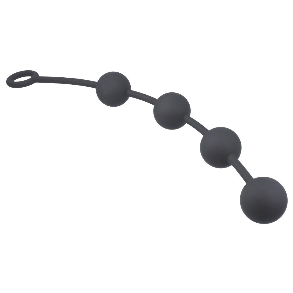 Anal rosary made of silicone Black Mont M black