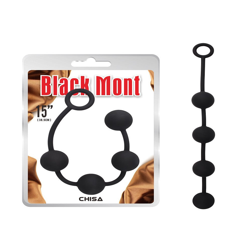 Anal rosary made of silicone Black Mont M black