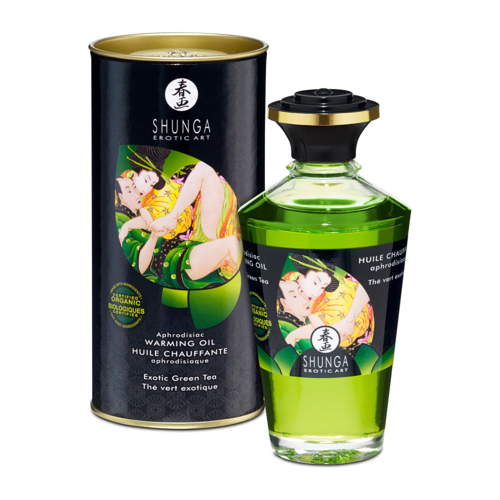 Aphrodisiac - warming oil for erogenous zones Shunga Green Tea 100 ml.