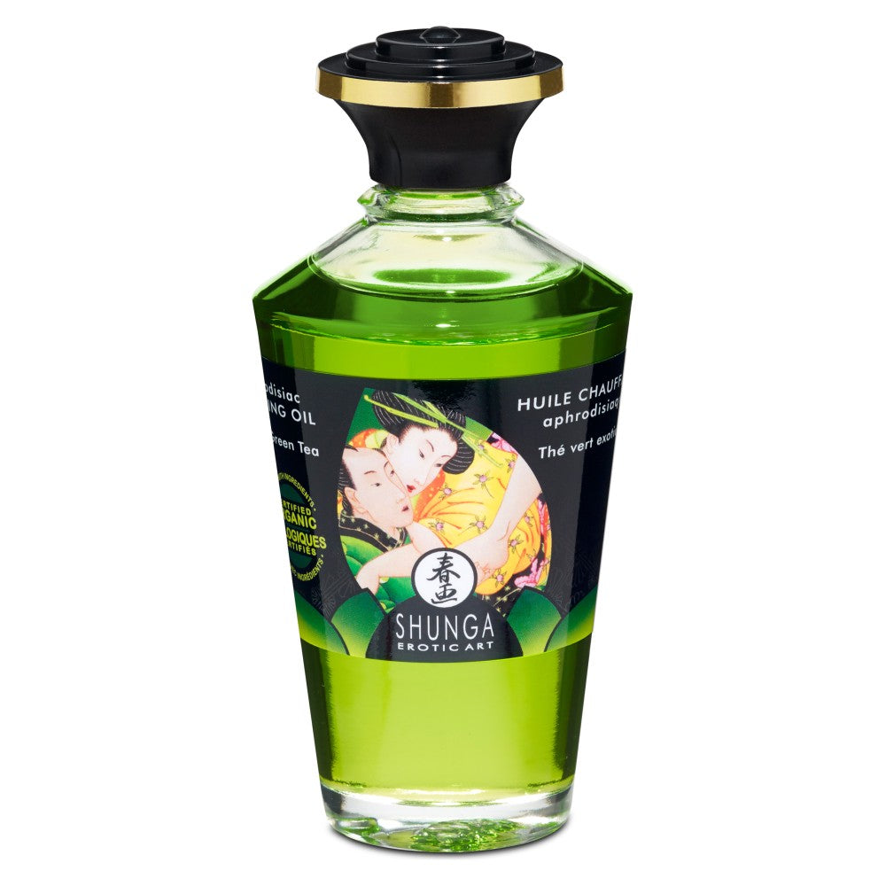 Aphrodisiac - warming oil for erogenous zones Shunga Green Tea 100 ml.