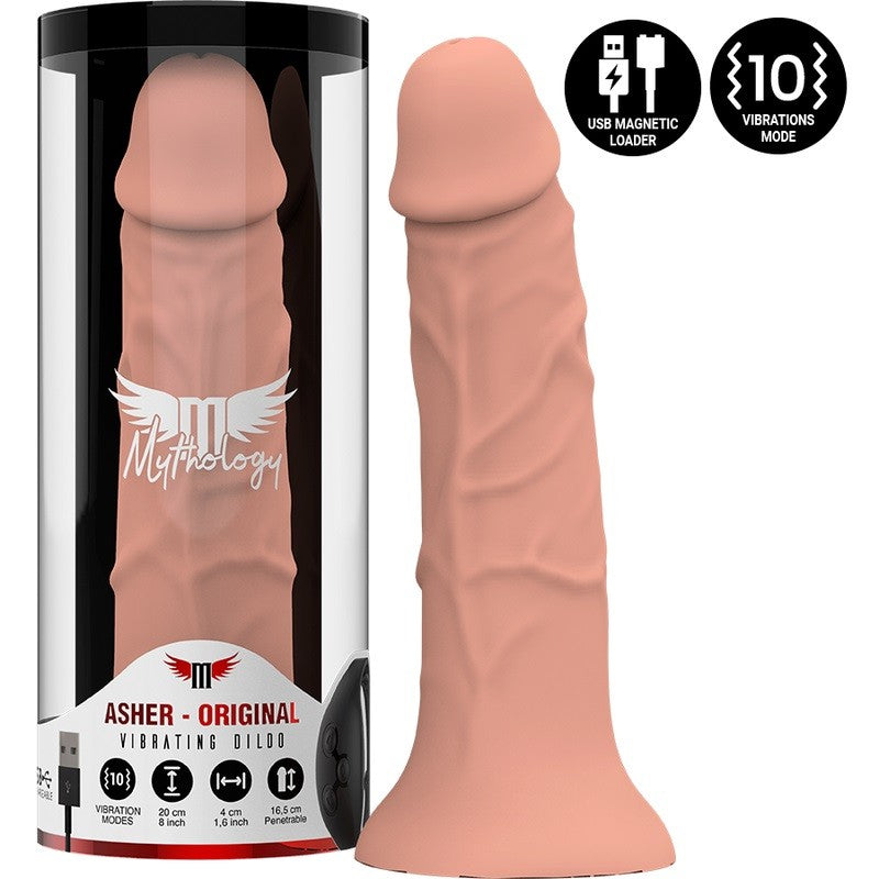 Asher Original Silicone Vibrating Dildo 20 cm