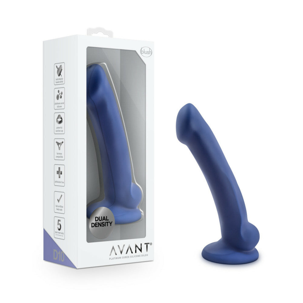 Avant Ergo Mini luxury two-layer silicone dildo blue