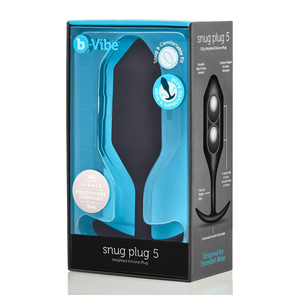 B-Vibe Snug Plug 5 silicone butt plug with weights