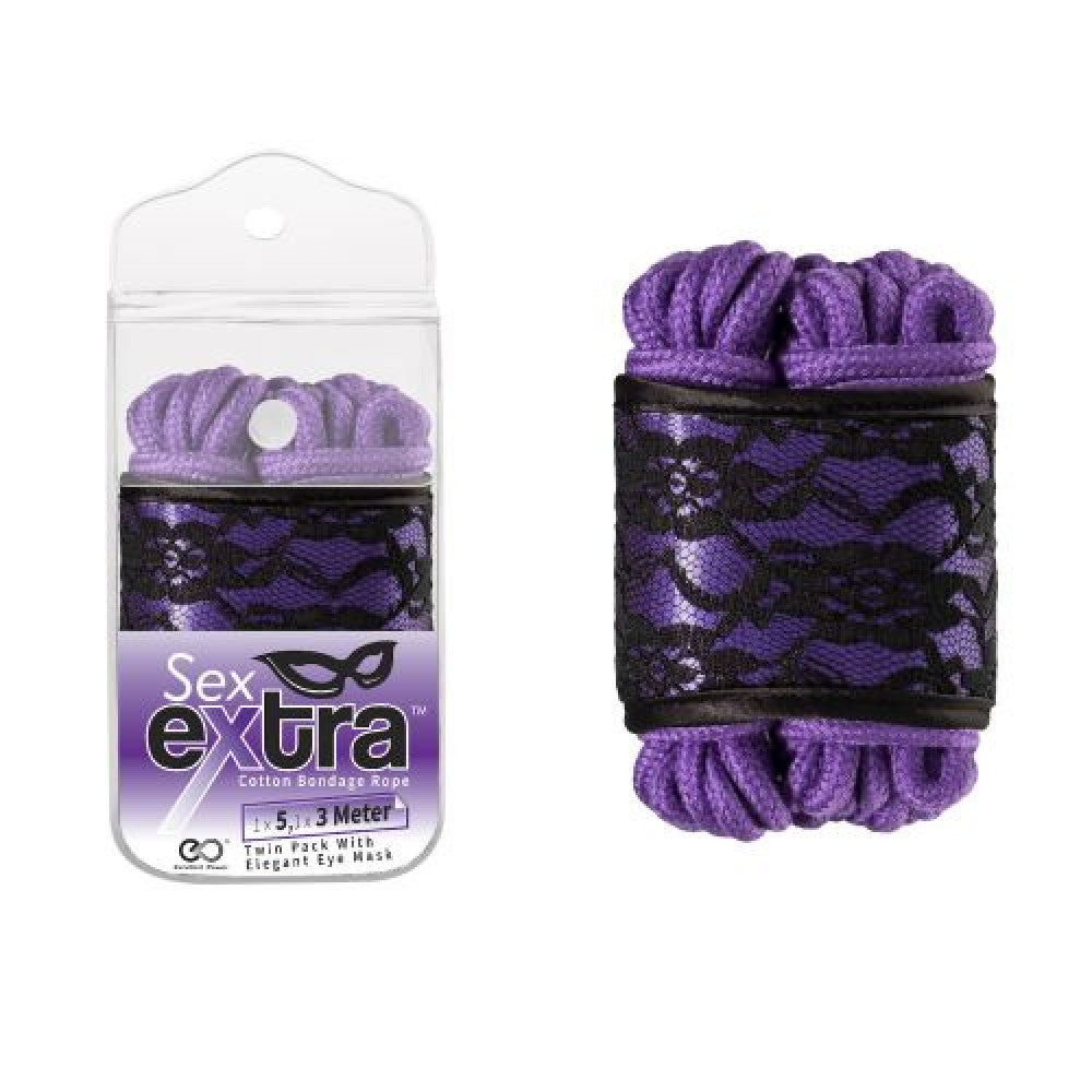 BDSM Lace Mask & 2 Ropes Sex Extra Purple