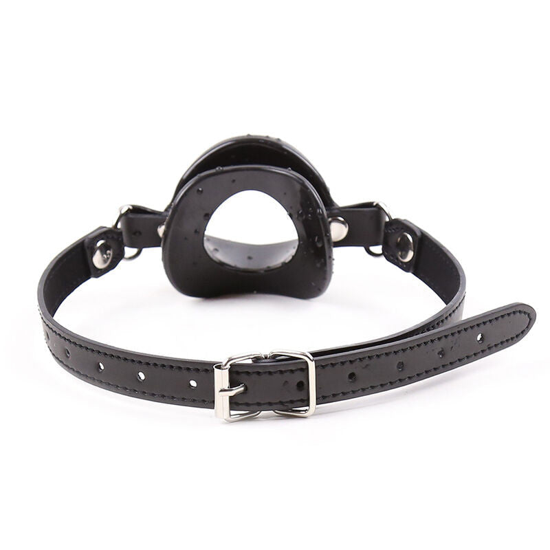 BDSM Mouthpiece with Eco Leather Straps Ohmama Black