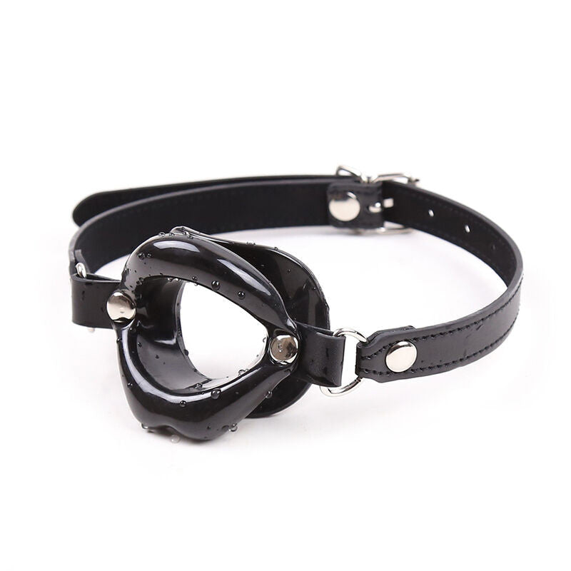 BDSM Mouthpiece with Eco Leather Straps Ohmama Black