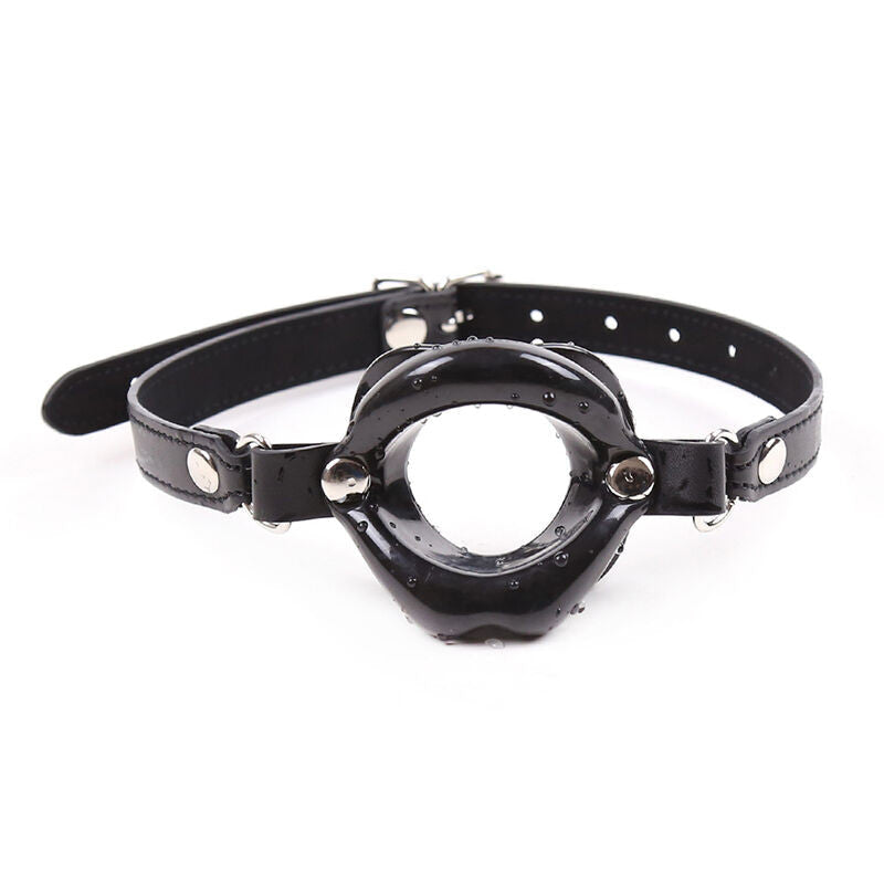 BDSM Mouthpiece with Eco Leather Straps Ohmama Black