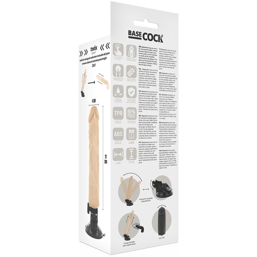 Base Cock Cyber Skin Vibrator with Remote