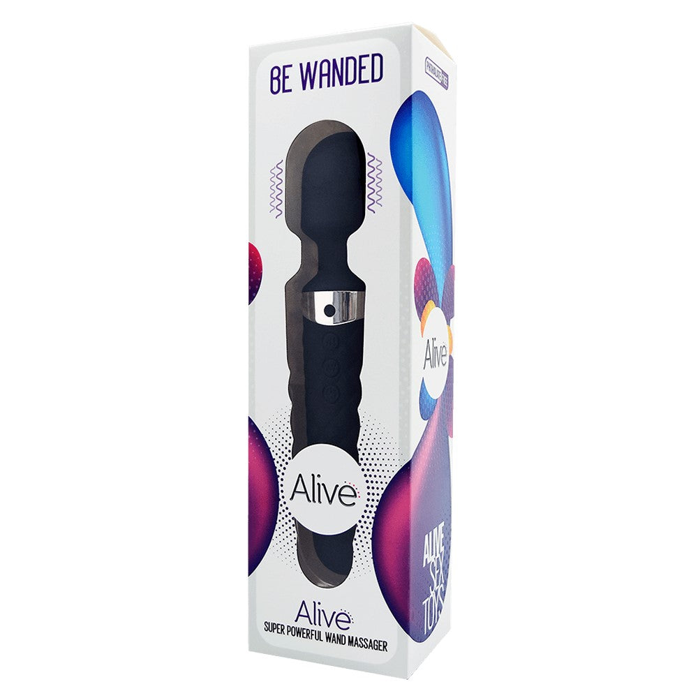 Be Wanded Powerful Silicone Massager Black