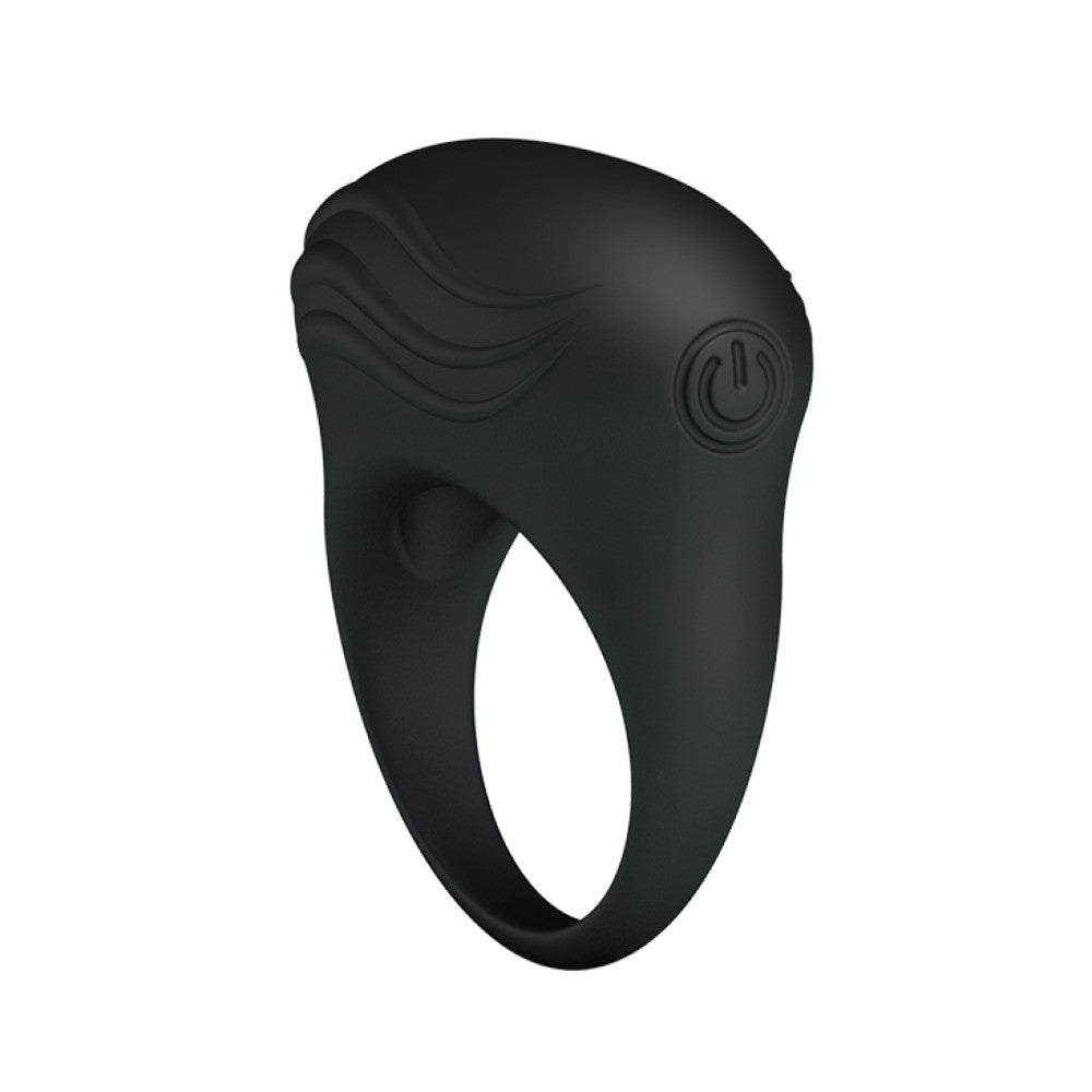 Bertram silicone vibrating cock ring black