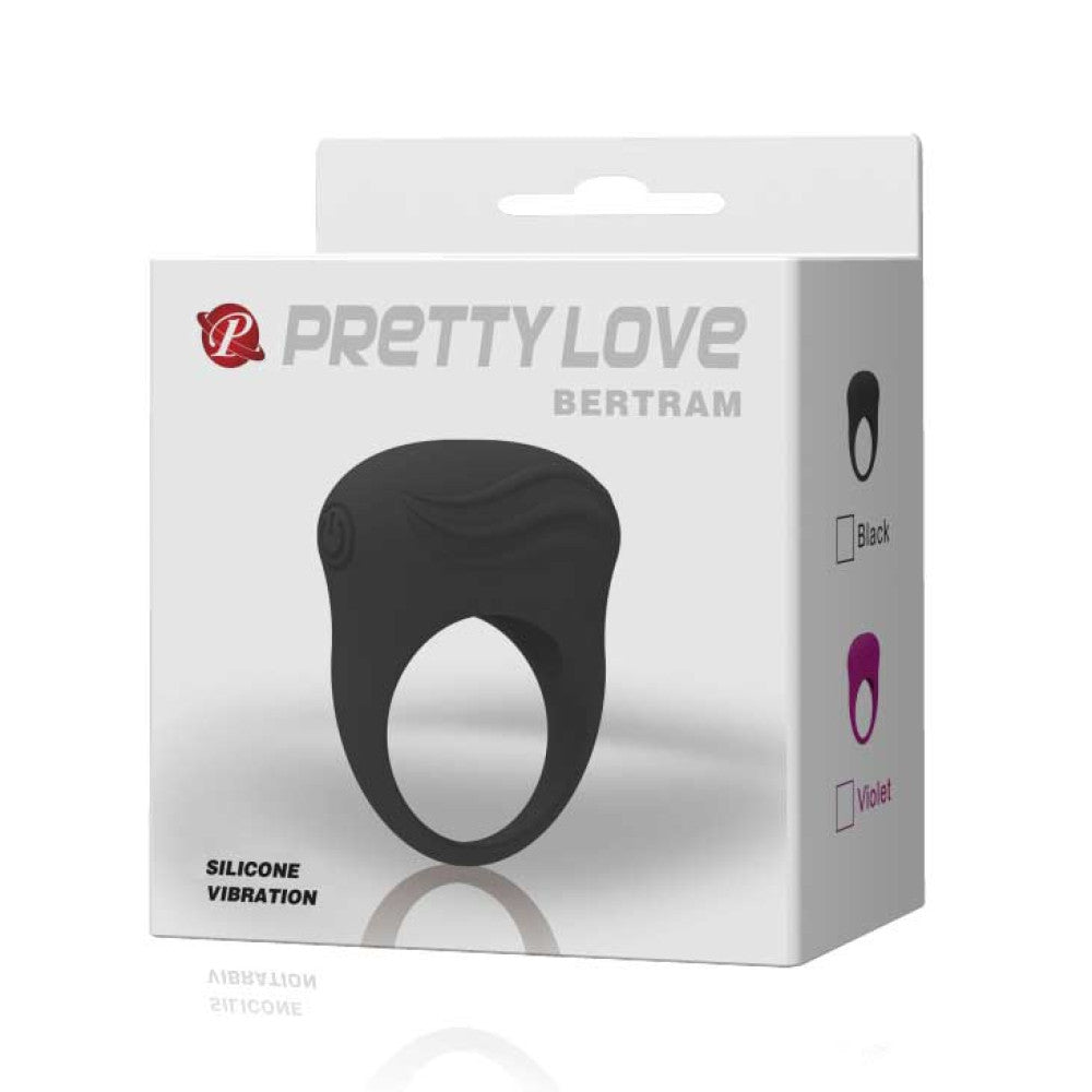 Bertram silicone vibrating cock ring black