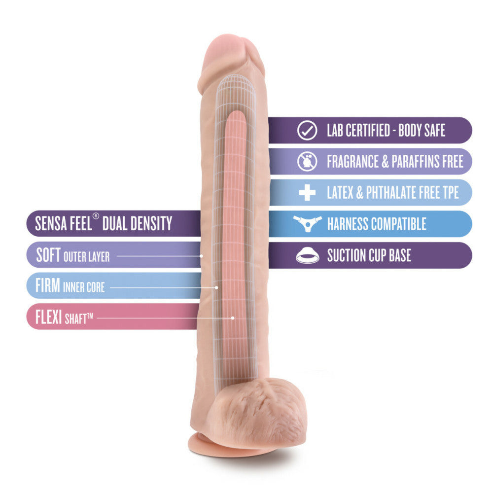 Big Double Layer Realistic Cyber Leather Daddy Dildo