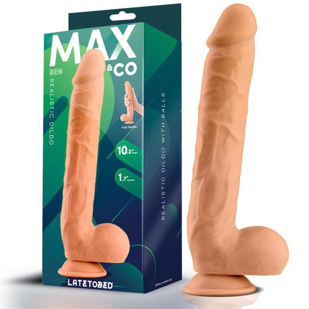 Big realistic dildo with testicles Ben