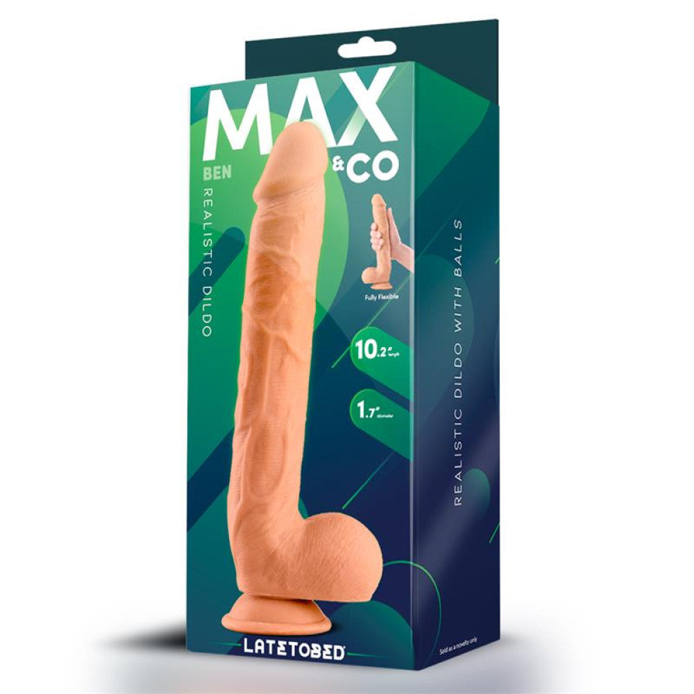 Big realistic dildo with testicles Ben