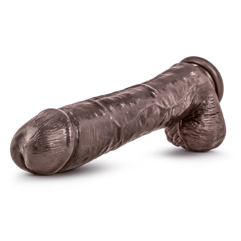 Big realistic dildo with testicles Mr. Savage brown