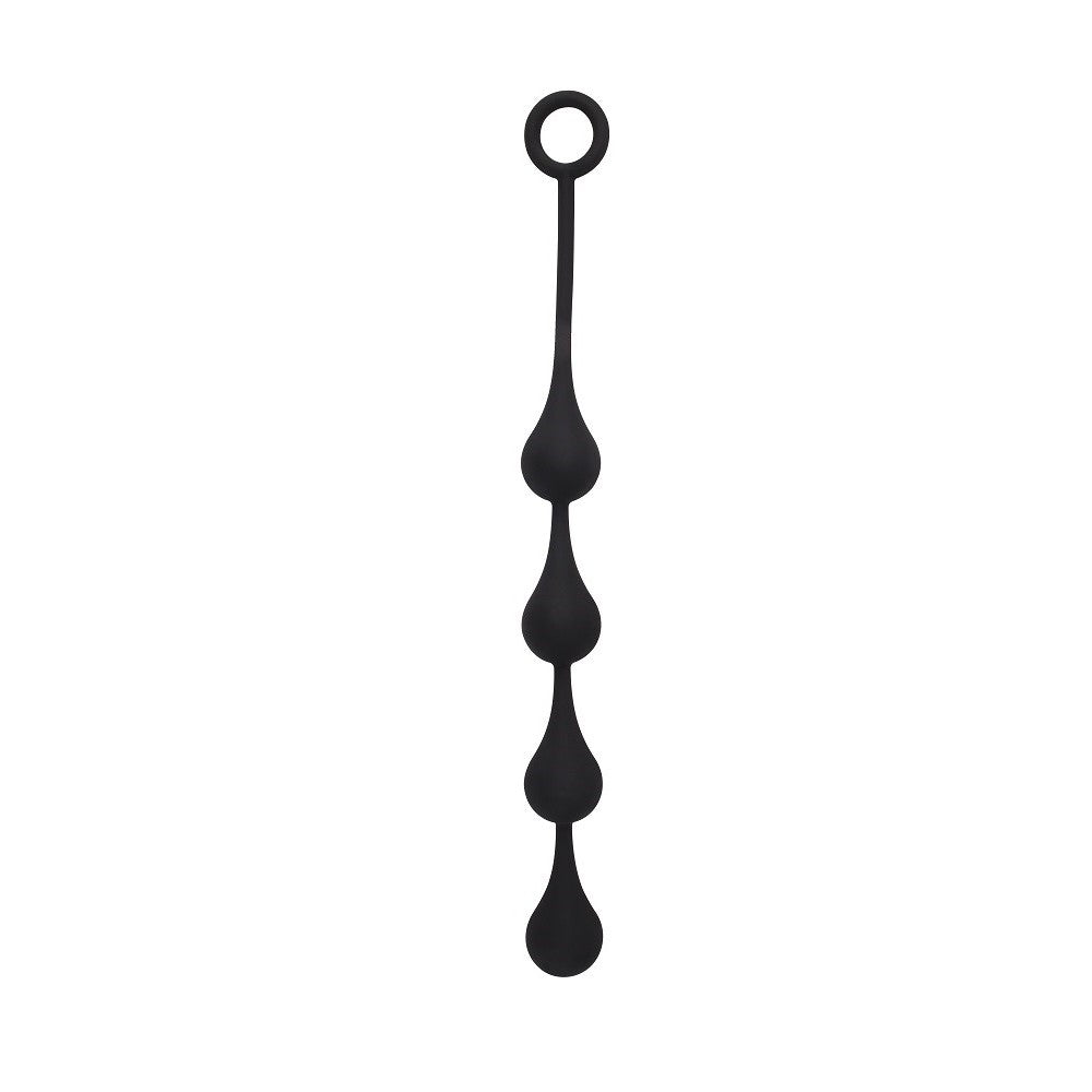 Black Mont Silicone Anal Rosary 13"