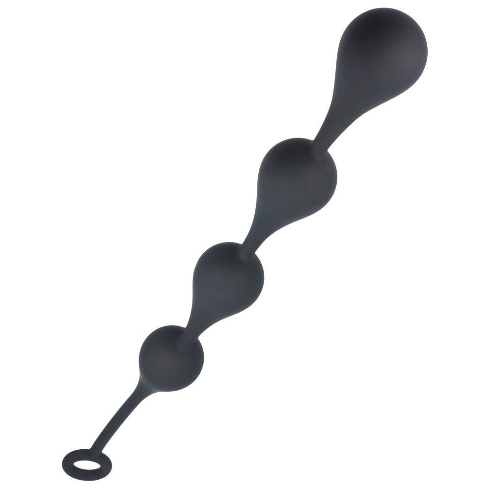 Black Mont Silicone Anal Rosary 17"