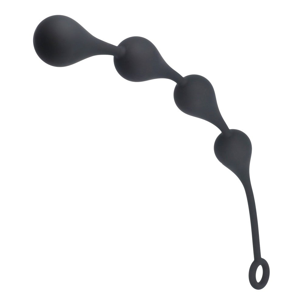 Black Mont Silicone Anal Rosary 17"