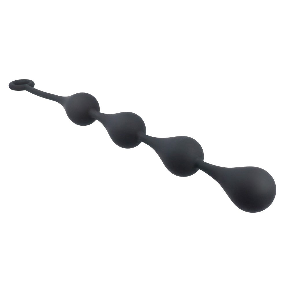 Black Mont Silicone Anal Rosary 17"