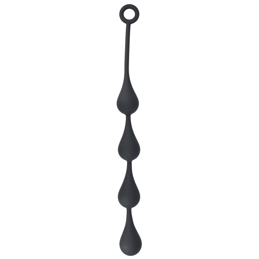 Black Mont Silicone Anal Rosary 17"