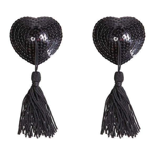 Black Sequin Tassel Nipple Covers