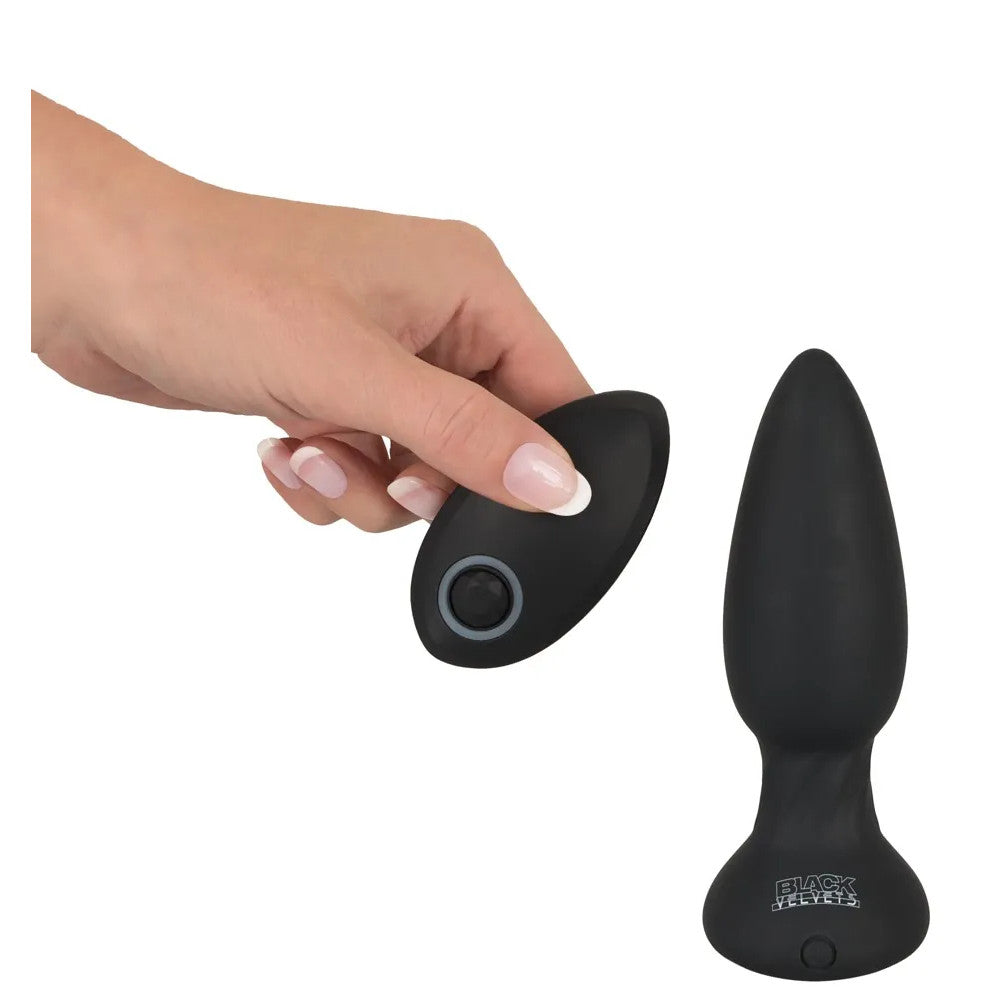 Black Velvets Rechargeable Vibrating Rotating Butt Plug with Remote