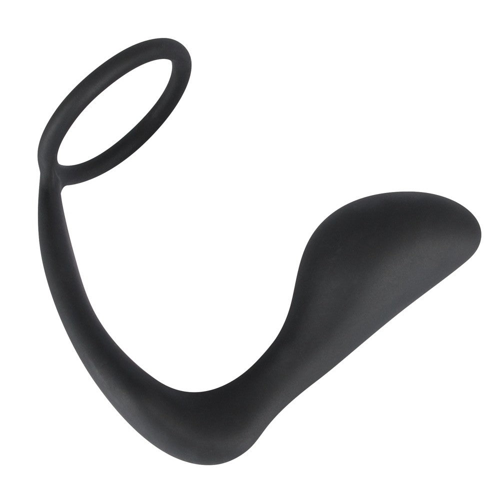 Black Velvets Silicone Prostate Stimulator with Cock Ring