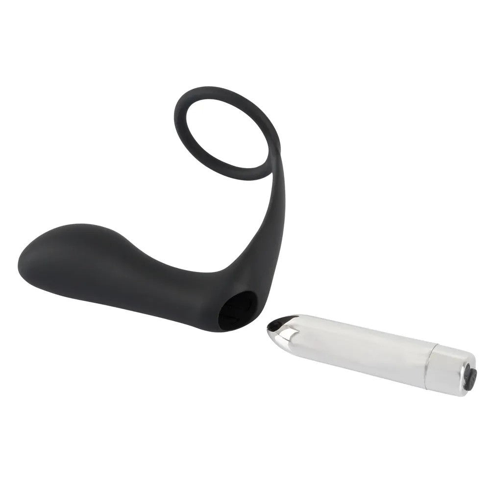 Black Velvets Vibrating Prostate Stimulator with Cock Ring