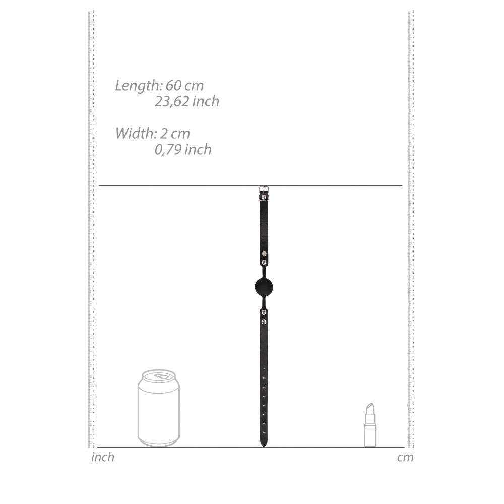 Black and White Silicone Mouth Ball Gag