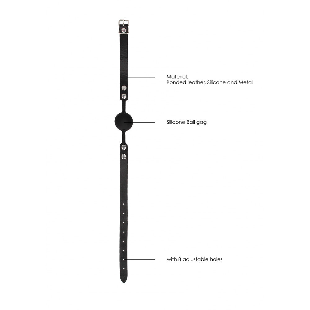 Black and White Silicone Mouth Ball Gag