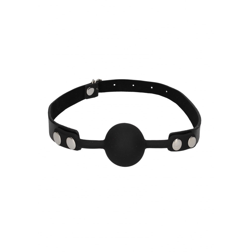 Black and White silicone mouth ball gag