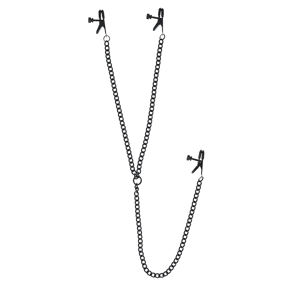 Blaze Deluxe Chain Clit & Nipple Clips Black