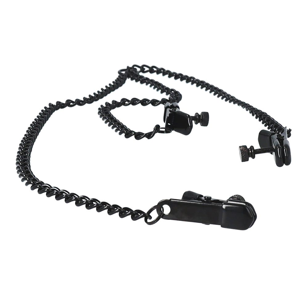 Blaze Deluxe Chain Clit & Nipple Clips Black