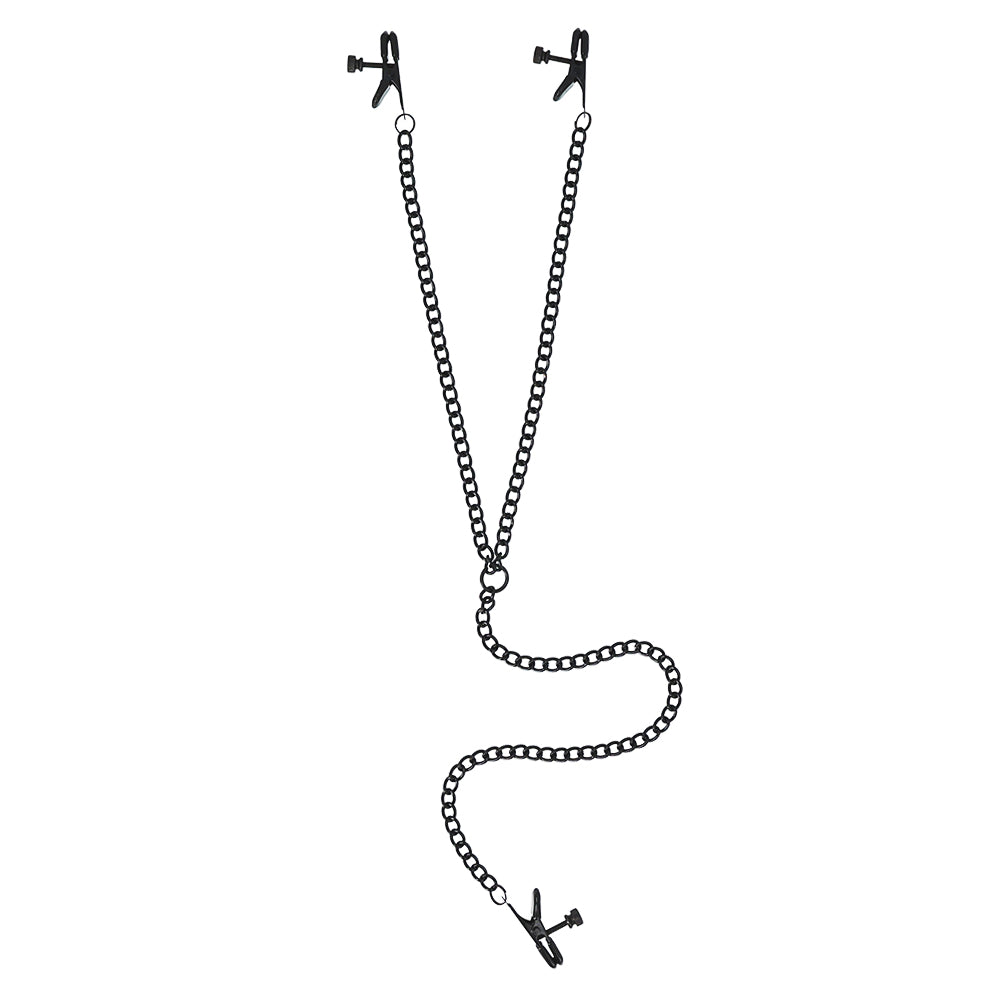 Blaze Deluxe Chain Clit & Nipple Clips Black